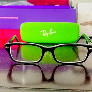 Kids Ray-Ban Black Eyeglasses with Green Case. Was use by my 5years old son.